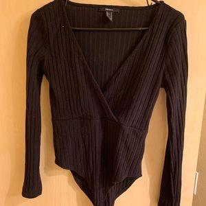 Forever 21 deep v neck bodysuit